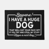 犬の玄関マットの用心して下さい ドアマット (正面)