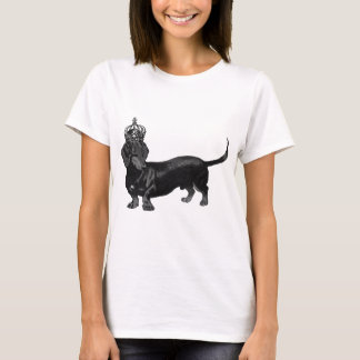 犬の王室のなハンサムなダックスフントの王冠 Tシャツ