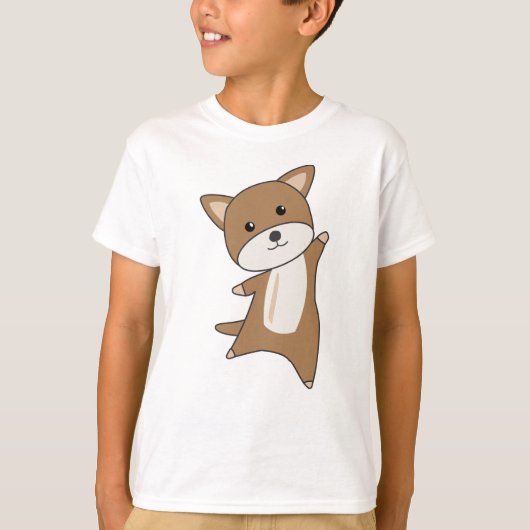 犬の甘い子犬のおもしろい動物 Tシャツ (正面)