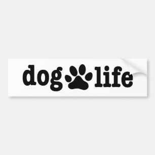 犬の生命Blkのバンパーステッカー バンパーステッカー