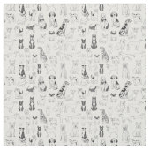 犬の生地 – 白黒の犬、犬のデザイン、犬 ファブリック (見本)