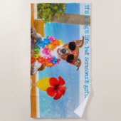 犬の生活だおもしろい ビーチタオル (正面)