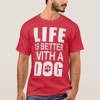 犬の生活とピンクの犬のモチーフことわざは良い Tシャツ