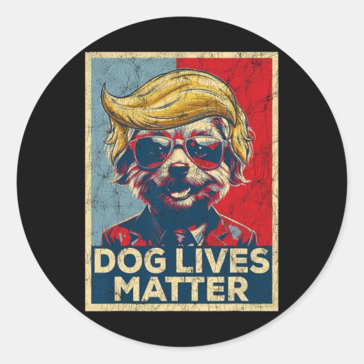 犬の生活の問題トランプがトランプ大統領2024 ラウンドシール (正面)