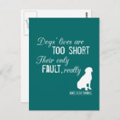 犬の生活はあまりにも短く、彼らの唯一の欠点は本当に ポストカード (正面/裏面)