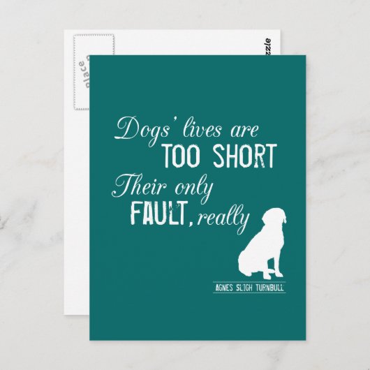 犬の生活はあまりにも短く、彼らの唯一の欠点は本当に ポストカード (正面/裏面)