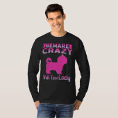 犬の用心熱狂するシーズー（犬）Tzuレディ Tシャツ (正面フル)