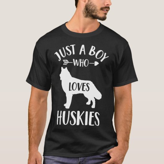 犬の男の子のハスキーが大好き Tシャツ (正面)