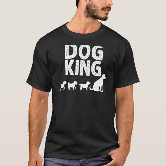 犬の男性へパパおじいちゃん犬の動物 Tシャツ (正面)