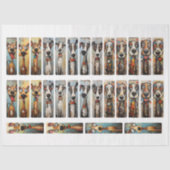 犬の画像お洒落DIYデコップブックマーククラフト 薄葉紙 (正面)