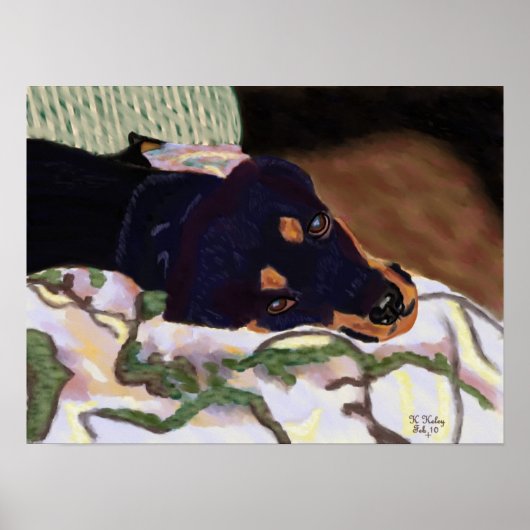 犬の疲れたポスター ポスター (正面)