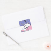 犬の疲れBichon KiniArtスクエアシール スクエアシール (封筒)