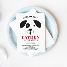 犬の白黒のスポット誕生日