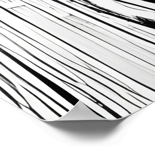 犬の白黒の芸術 | AIアートポスター ポスター (角)