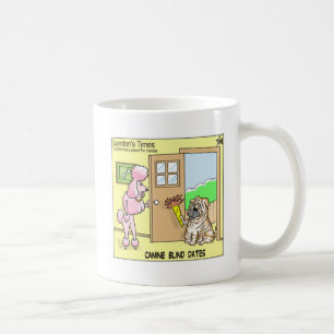 犬の盲目デート 面白い犬のキャラクターギフトとTシャツ コーヒーマグカップ