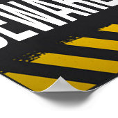 犬の看板に気を付ける ポスター (角)