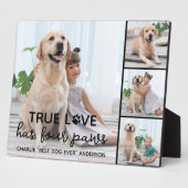 犬の真の愛パーソナライズされた犬の恋人4写真 フォトプラーク (側面)
