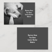 犬の眠るの白黒写真シンプル|過去記事 名刺 (正面/裏面)