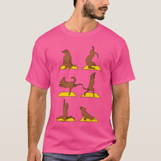犬の瞑想犬の友人とのヨガヴィンテージ Tシャツ