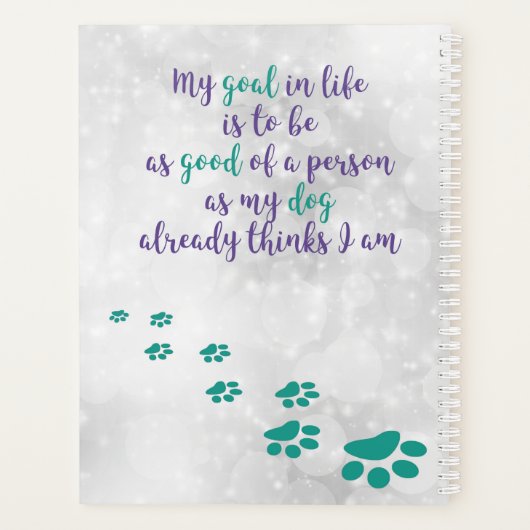 犬の知恵の引用文-感動的引用文犬の恋人 プランナー手帳 (裏面)