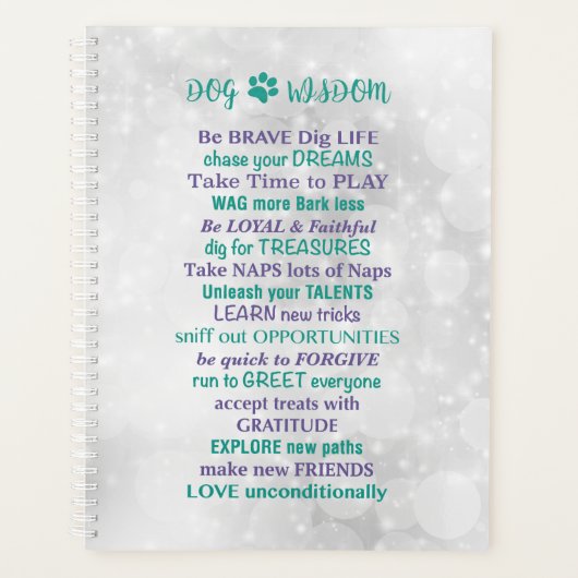 犬の知恵の引用文-感動的引用文犬の恋人 プランナー手帳 (正面)