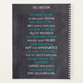 犬の知恵感動的引用文 – 犬の恋人引用文 プランナー手帳 (裏面)