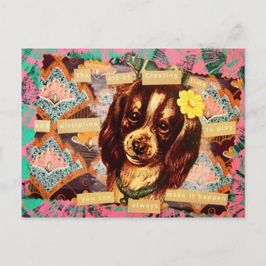 犬の知恵 – ヴィンテージ ポストカード (正面)