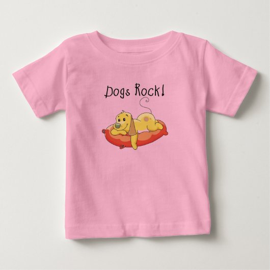 犬の石のTシャツおよびギフト ベビーTシャツ (正面)