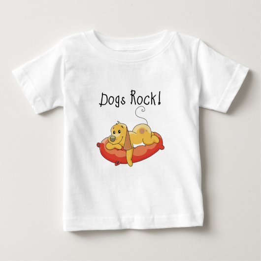犬の石のTシャツおよびギフト ベビーTシャツ (正面)