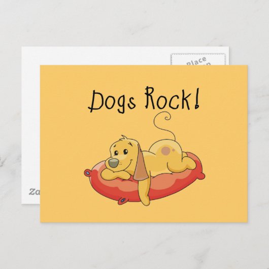 犬の石のTシャツおよびギフト ポストカード (正面/裏面)