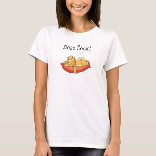 犬の石のTシャツおよびギフト Tシャツ (正面)