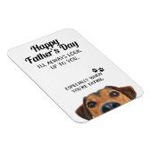 犬の磁石おもしろいから父の日を見上げる マグネット (右側)