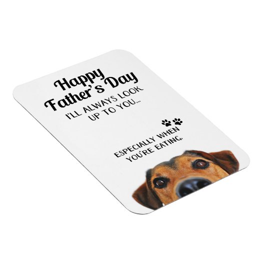 犬の磁石おもしろいから父の日を見上げる マグネット (右側)