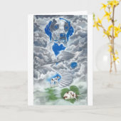 犬の祈りの言葉の~犬の悔やみや弔慰カード カード (黄色い花)