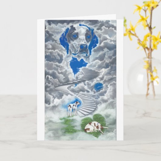 犬の祈りの言葉の~犬の悔やみや弔慰カード カード (黄色い花)