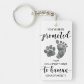 犬の祖父母から人間に昇進する キーホルダー (正面)