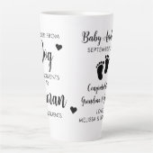 犬の祖父母から昇進する人間のベビー明け カフェラテマグ (正面)