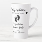 犬の祖父母から昇進する人間のベビー明け カフェラテマグ (右)