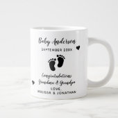 犬の祖父母の妊娠発表の促進 ジャンボコーヒーマグカップ (右)