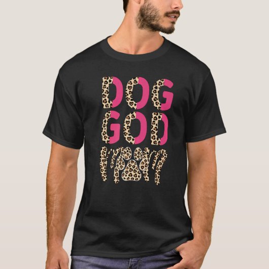 犬の神ママのペット子犬ゴッドマザーの日レオパ Tシャツ (正面)