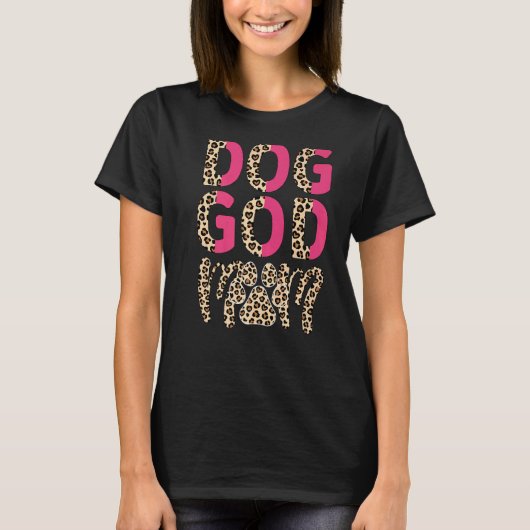 犬の神ママのペット子犬ゴッドマザーの日レオパ Tシャツ (正面)