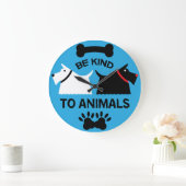 犬の福祉の保護権 |犬のオーナーボウルTh ラージ壁時計 (ホーム)