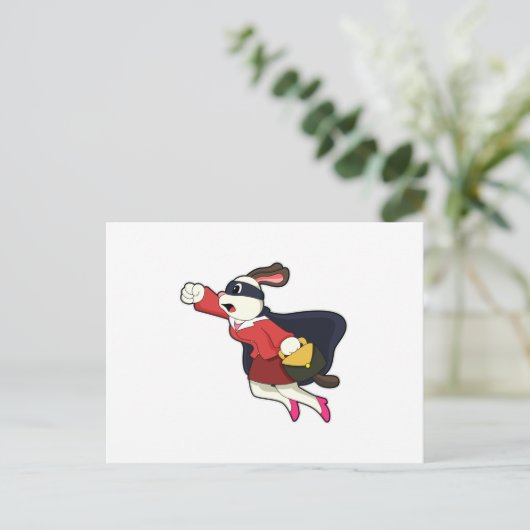 犬の秘書スーパーヒーロー ポストカード (スタンド正面)