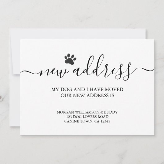 犬の移動 案内状 (正面)