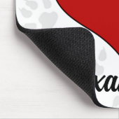 犬の種類の赤いハート（名前） マウスパッド (コーナー)