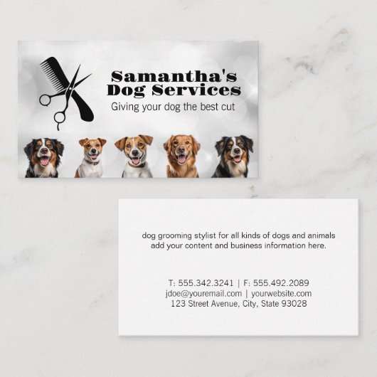 犬の種類 | グルーミングツール 名刺 (正面/裏面)