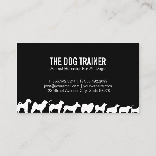 犬の種類 | 犬訓練 名刺 (裏面)