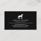 犬の立ちロゴ |はさみコーム 名刺 (裏面)