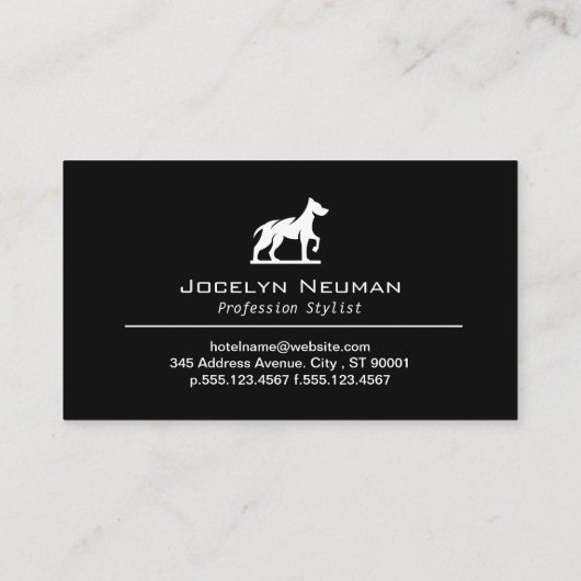 犬の立ちロゴ |はさみコーム 名刺 (裏面)