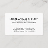 犬の立ちロゴ 名刺 (裏面)